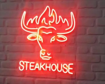 Steakhouse Neon Led Werbeleuchte für ihr Restaurant, Fastfoodladen!